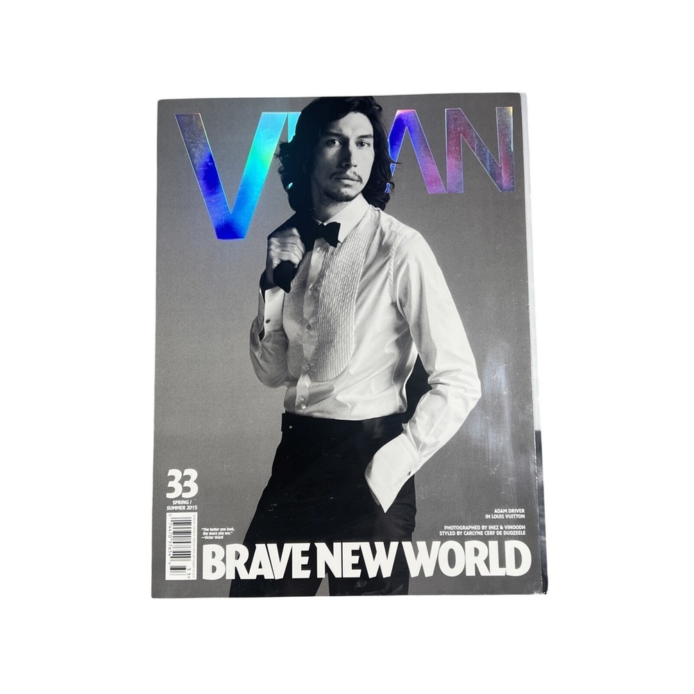VMAN Magazine 2015 Adam Driver Star Wars Shirtless Brave New World Issue 33 Luxe